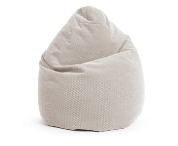 Comodo - Pouf poire XL d'intérieur velours naturel 70x110