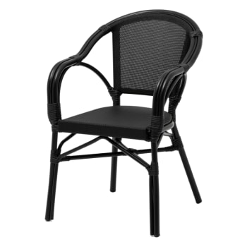 Samantha - Fauteuil de bistrot textilène noir