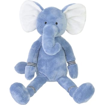 Peluche Eléphant en polyester bleu 40 cm