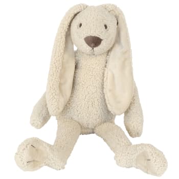 Peluche Lapin polyester recyclé beige 38 cm