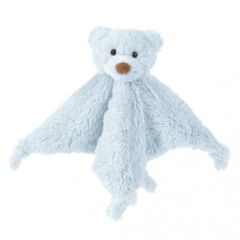 Doudou ours enpolyester bleu 24cm