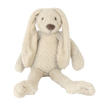 Peluche Lapin en polyester recyclé beige 28 cm