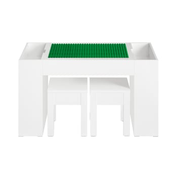 WOLTU Table Enfant Avec 2 Chaises, Table Dessin Avec Étagère