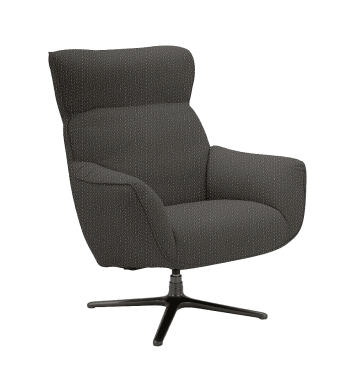 CASSIOPEE - Fauteuil de relaxation design en tissu  gris foncé