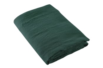 Lin lavé lina - Drap plat lin vert sapin 270x310 cm