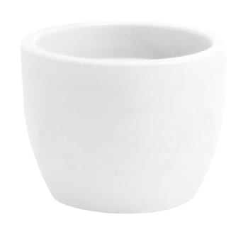 Hera matt - Vaso tondo in resina bianco Ø40 h30 cm