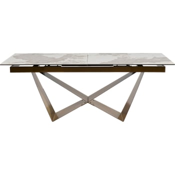 Connesso - Table à rallonge Connesso 260x90cm blanche Kare Design