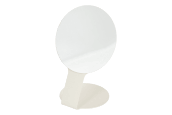 Feys - Miroir de table haut en acier, beige