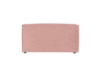 Clarisse - Pouf en tissu bouclette - Rose