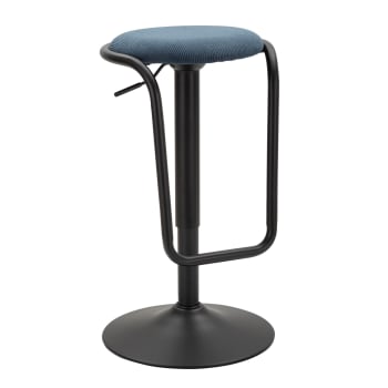 Sgabelli da bar regolabili design in metallo nero (set di 2) ONA