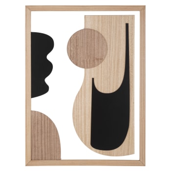 Panneau mural décoratif Papillon Métal et Bois 3D
