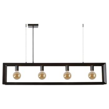 Thor - Suspension métal gris 4 points lumineux