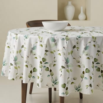 Mantel Redondo De Algodón A Cuadros YOURTABLECLOTH, Varios Colores, Protección Para Mesa