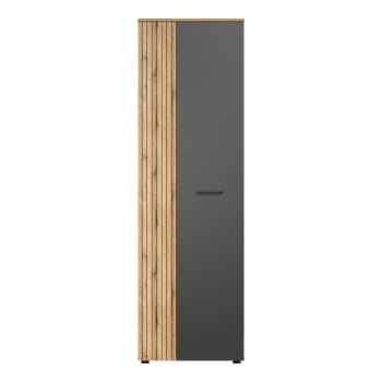 Estebangd - Armoire d'entrée 2 portes L60 cm - Gris