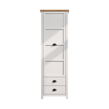 Landsidegd - Armoire d'entrée 1 porte et 2 tiroirs L65 cm - Gris