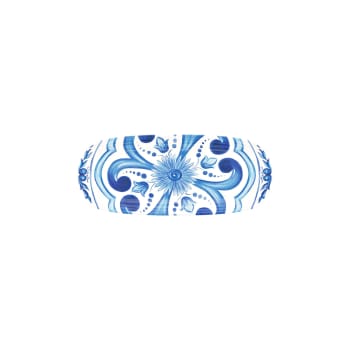 Table decor blues - Petit plateau rectangulaire en mélamine bleu 39,5 x 16,5 cm