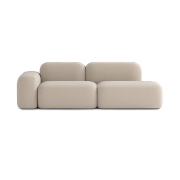 Max - Canapé Modulable 3 Places Tissu Beige