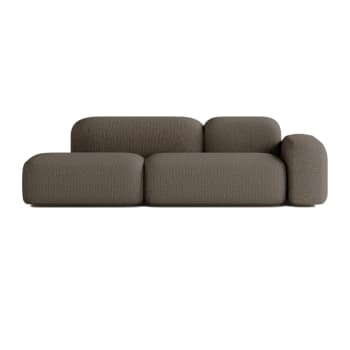 Modulares 3-Sitzer Sofa Cord - Boneless Couch Mit Ottomane Schwarz