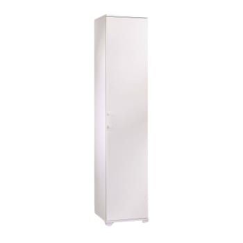 Dacaci - Armoire polyvalente 1 porte effet bois blanc 45x45 cm