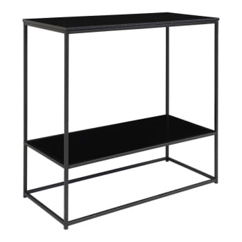 CIME Consolle Squadrino Moderna In Acciaio Nero – Soluzione Di Arredo Per Contenere Vestiti E Oggetti Con Stile – Design Essenziale E Robusto