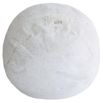 Pouf gigante finta pelliccia bianco 180 cm