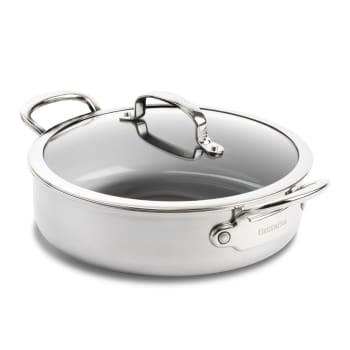 Secret De Gourmet Sauteuse Avec Couvercle 24 Cm Aluminium Forgé Aspect Pierre - Tous Feux