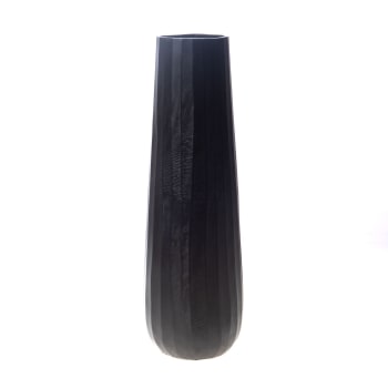 Taos - Vase noir en aluminium H. 51 cm