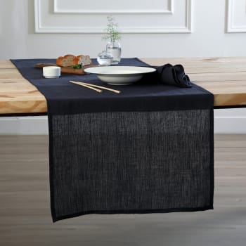 Runner Da Tavola 100% Cotone - 45x150cm, Nero, Alta Qualità - Foto 11