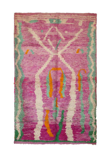 Berbere - Tapis berbere marocain pure laine violet 167 x 272  cm