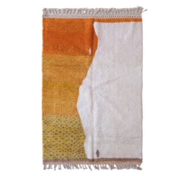 Berbere - Tapis berbere marocain pure laine orange 195 x 263  cm