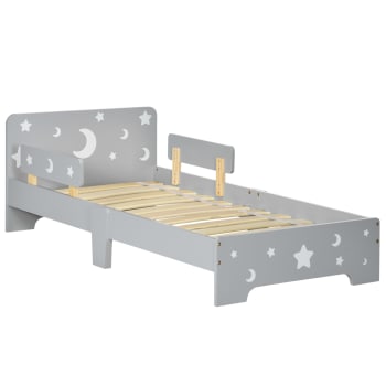 Letto Matrimoniale Con 2 Cassetti E Ruote - Struttura In Pino E MDF, Bianco, 208x188 Cm