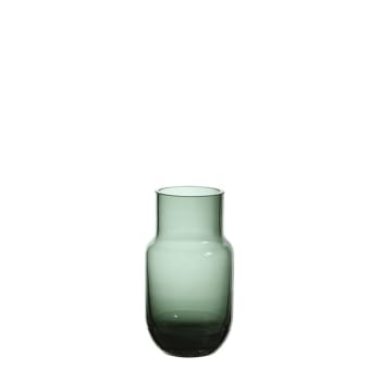 Vase Décoratif Gift Company "Sari" - Verre Cristal Vert Multicolore - 19,5 Cm - Neuf