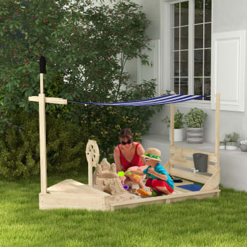 Sandkasten Tannenholz Weiß 95x90x15 cm