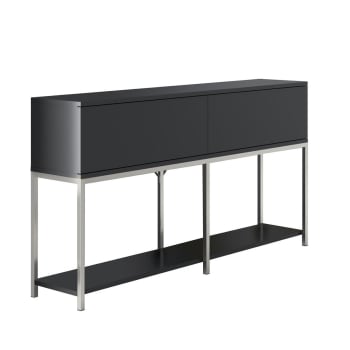 Lord - Console 2 portes abattantes L150 cm - Gris