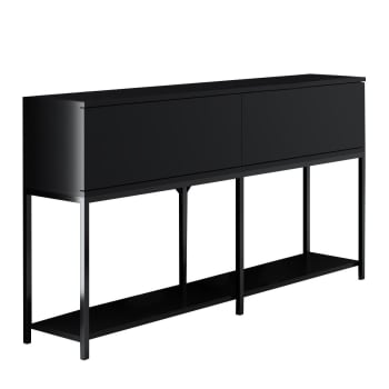 Lord - Console 2 portes abattantes L150 cm - Noir