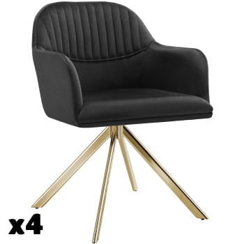 Set di 2 poltrone girevoli imbottite Tallin