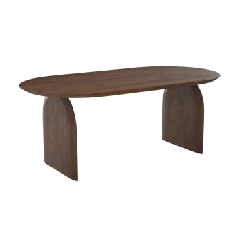 Alix - Table ovale en bois de manguier massif 6 places