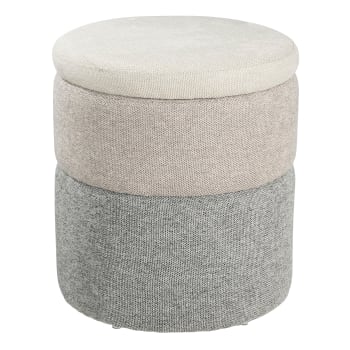 Pouf contenitore grigio D40