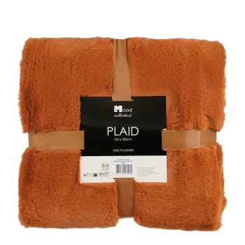 Bronte - Plaid polaire orange 200x150