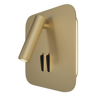 Ios 176 - Applique da parete moderna alluminio oro luce led integrato 9w