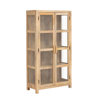 Vitrine en bois marron 92 cm