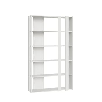 Kato small b - Libreria a giorno effetto legno bianco frassino