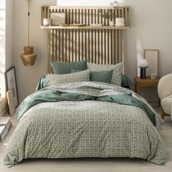 Gabriel - Parure de lit en bambou vert 240x220cm