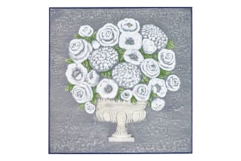 Quadro con bouquet su fondo grigio