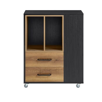 Caisson de bureau en panneau de particule noir