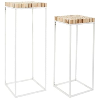 SELLETTE BLANC LOKA - LOT DE 2