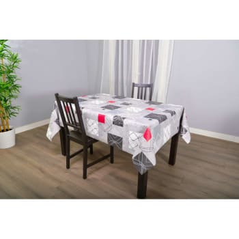 Nappe Rectangulaire Rouge 140x240 Cm - Imperméable, Anti-taches, En Polyester 210g/m² - Pour Noël, Saint-Valentin, Fêtes Et Repas
