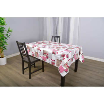 Nappe Rectangulaire Rouge 140x240 Cm | Imperméable Et Anti-tache | Pour Noël, Saint-Valentin, Fêtes – Polyester Luxueux - 4