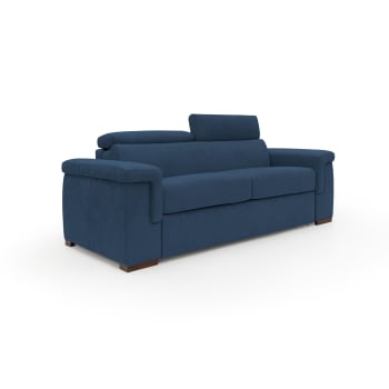 Giunone - Divano letto con materasso H 18 cm 240 cm (mat. 160x197 cm) blu