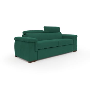 Giunone - Divano letto con materasso H 18 cm 240 cm (mat. 160x197 cm) verde